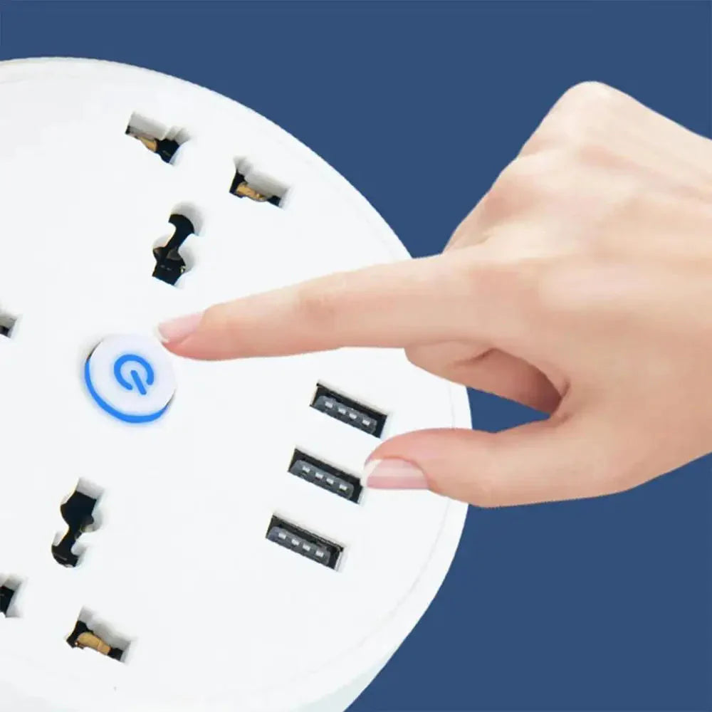 EU Plug AC Outlet Smart Home Power Strip â Multipurpose Electrical Extension Cord with USB Ports & Fast Charging